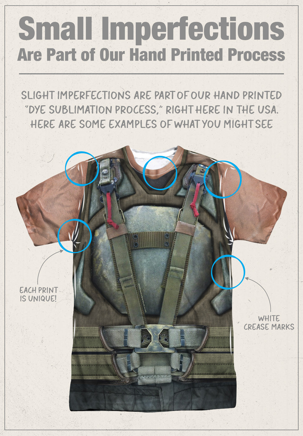 Bane Dark Knight Uniform Batman Double-Sided Sublimated Costume Adult T Shirt