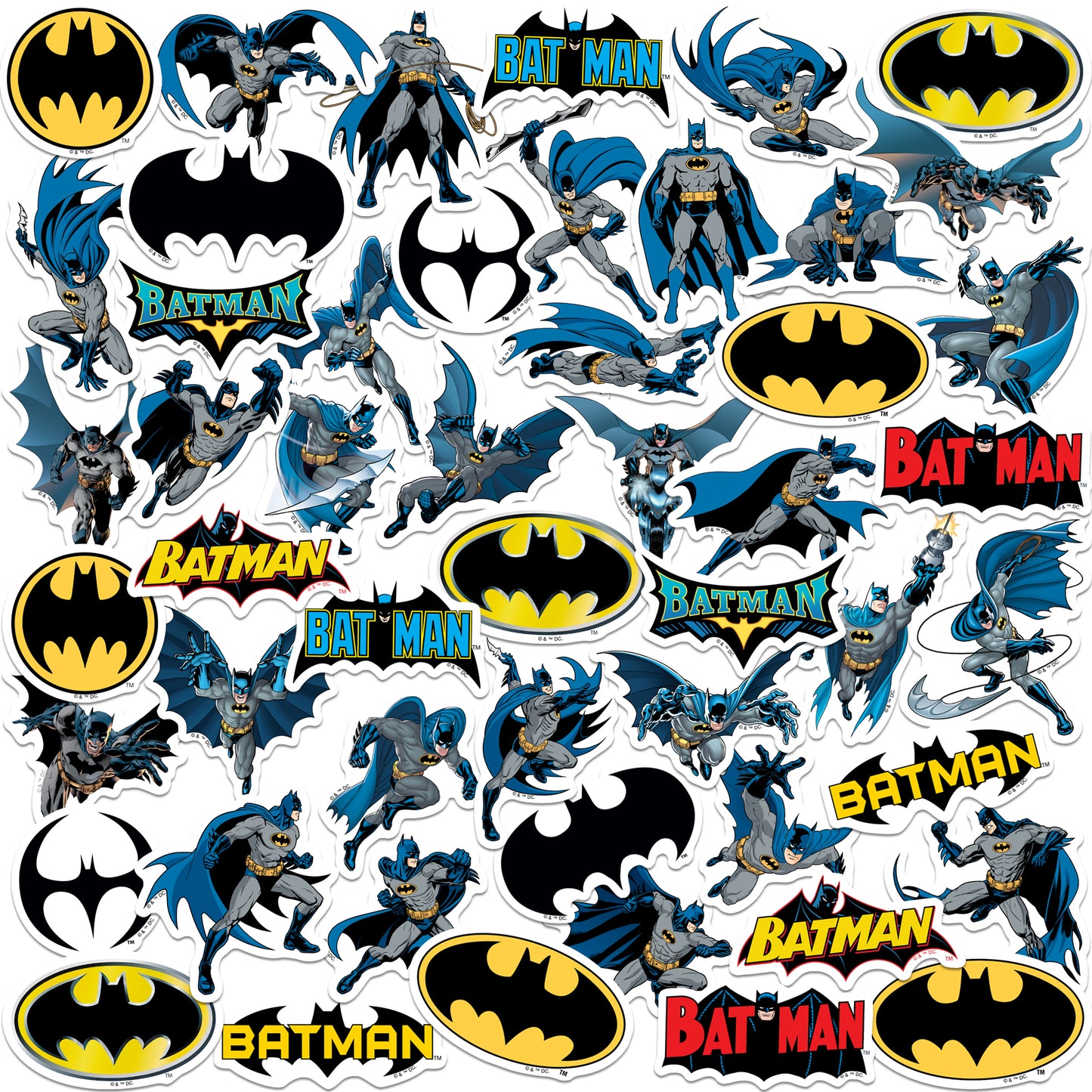 Batman Poses Vinyl Stickers 50-Pack