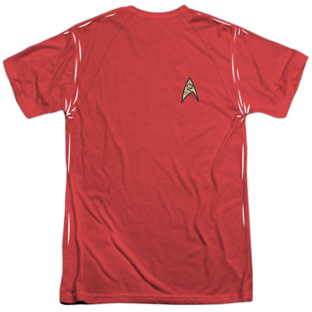 Star Trek Original Series Red Uniform Double-Sided Sublimated Costume Adult T Shirt