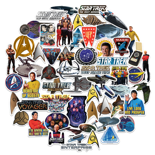 Star Trek Franchise Vinyl Stickers 50-Pack