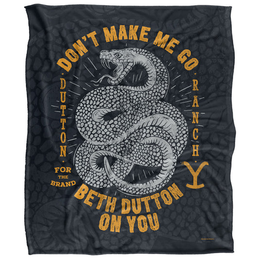 Beth Dutton Snake 50x60 Blanket