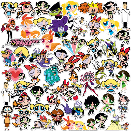 Powerpuff Girls Vinyl Stickers 50-Pack