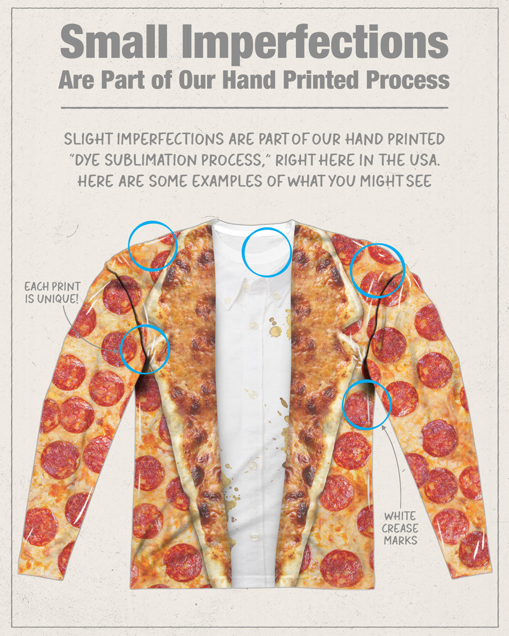 Pizza Suit Funny Long Sleeve Double-Sided Sublimated Costume Adult T Shirt