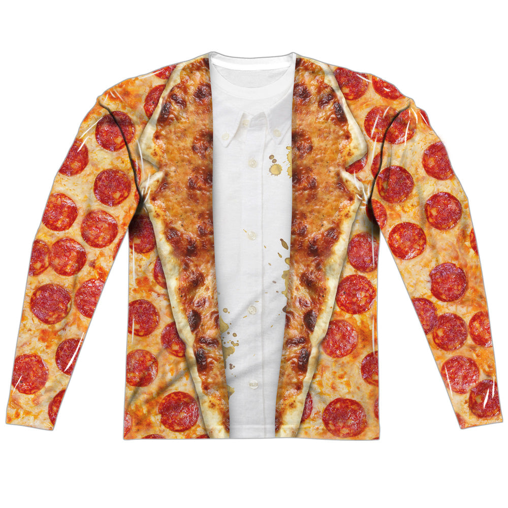 Pizza Suit Funny Long Sleeve Double-Sided Sublimated Costume Adult T Shirt