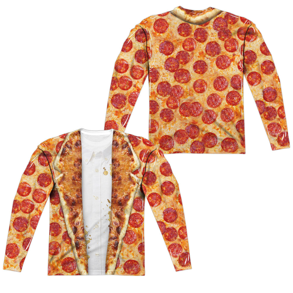 Pizza Suit Funny Long Sleeve Double-Sided Sublimated Costume Adult T Shirt