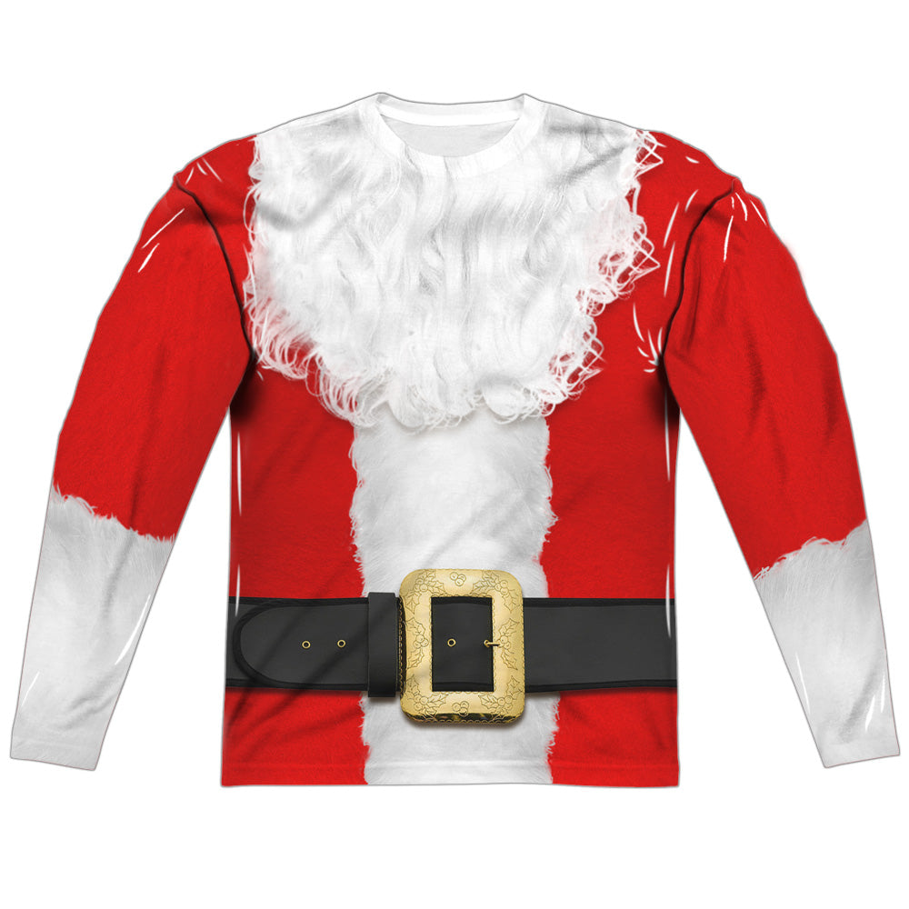 Classic Santa Long Sleeve Double-Sided Sublimated Costume Adult T Shirt