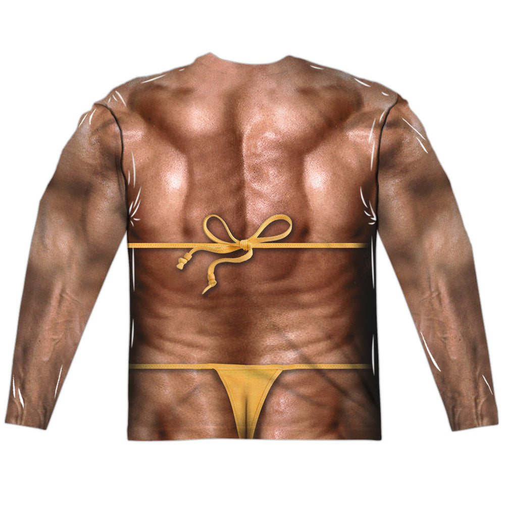 Bodybuilder Bikini Funny Long Sleeve Double-Sided Sublimated Costume Adult T Shirt
