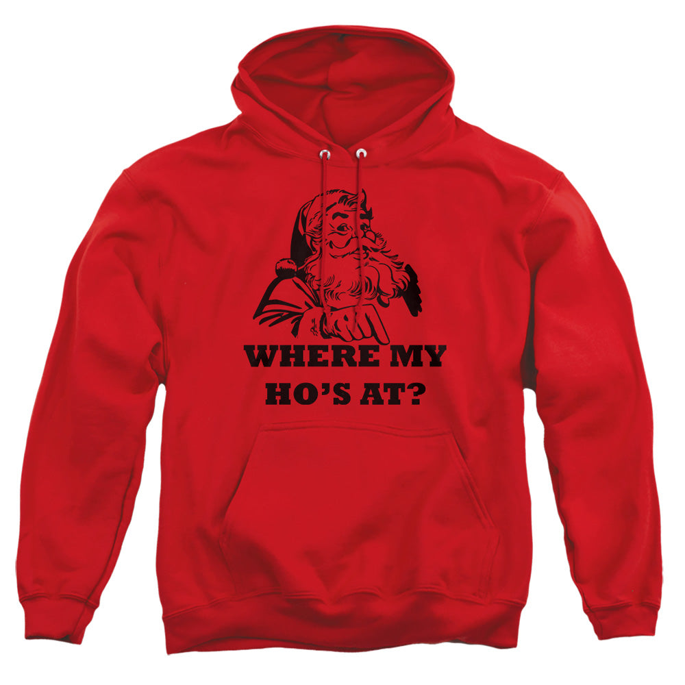 Where My Ho's At? Christmas Adult Hoodie and Crewneck Sweatshirt Red