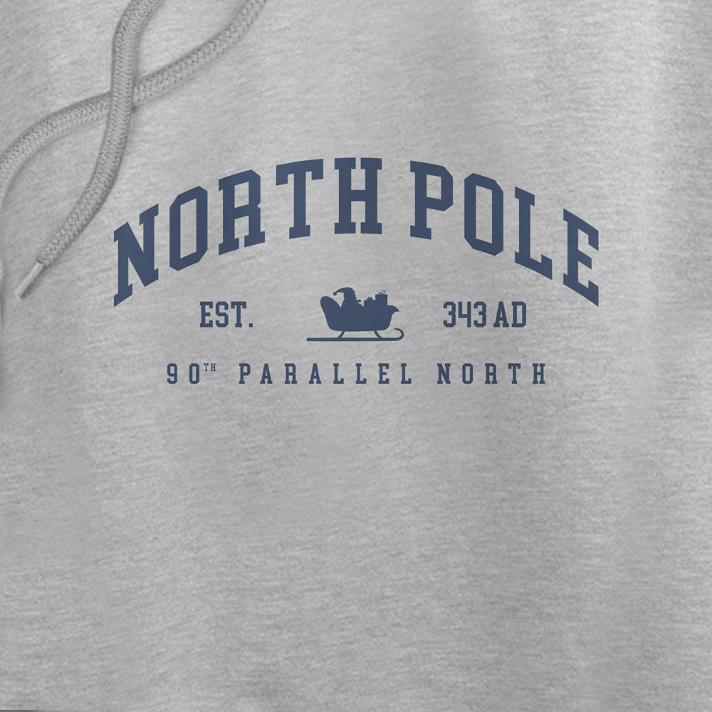 Christmas North Pole 90th Parallel Sweatshirt and Cropped Hoodie Grey