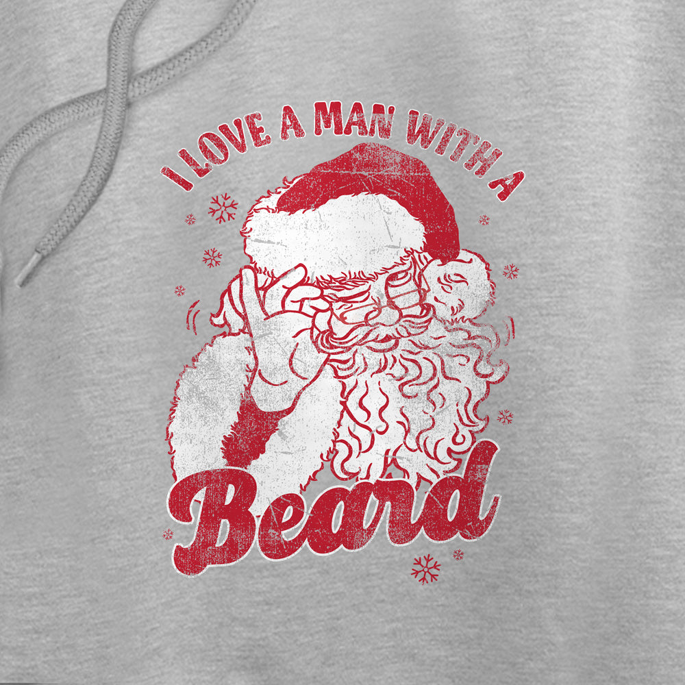Santa I Love a Man with a Beard Women's Sweatshirt and Cropped Hoodie Grey