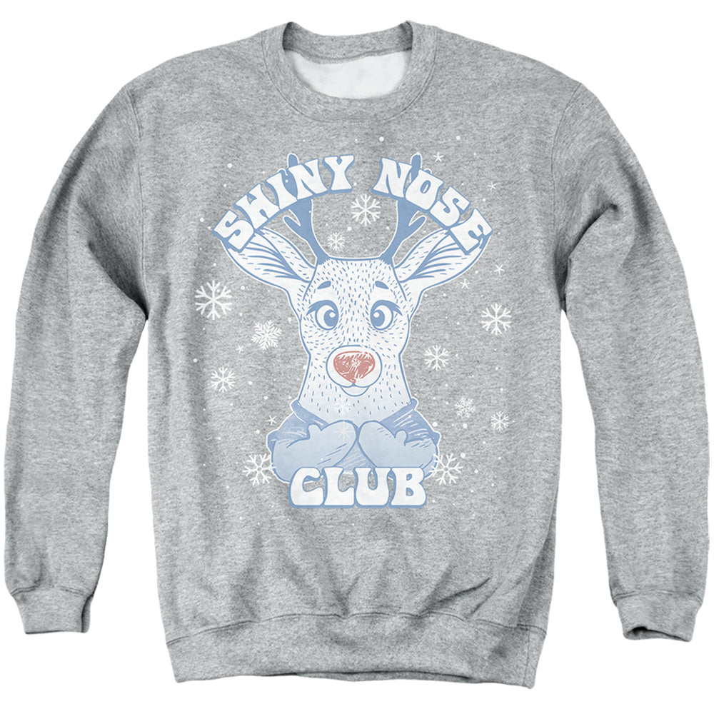 Rudolph Shiny Nose Club Women's Sweatshirt and Cropped Hoodie Grey