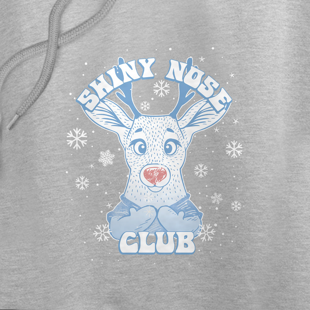 Rudolph Shiny Nose Club Women's Sweatshirt and Cropped Hoodie Grey