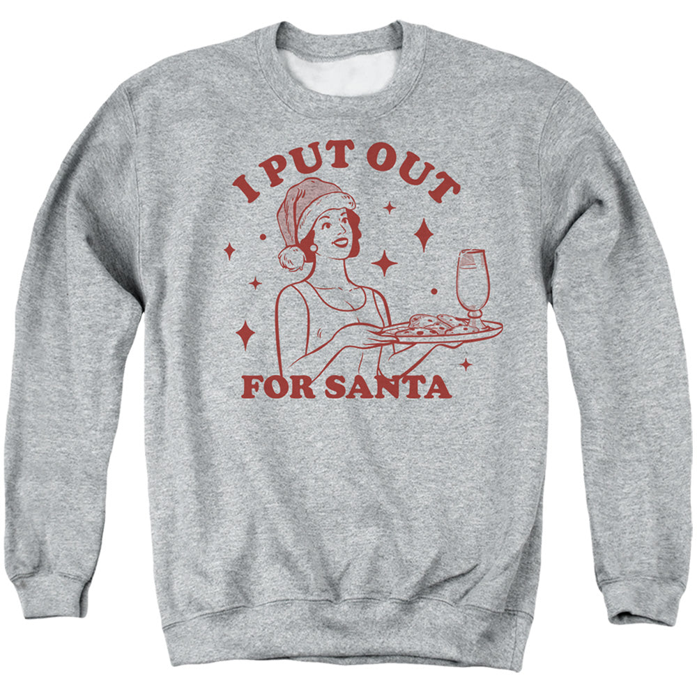 I Put Out for Santa Christmas Women's Sweatshirt and Cropped Hoodie Grey