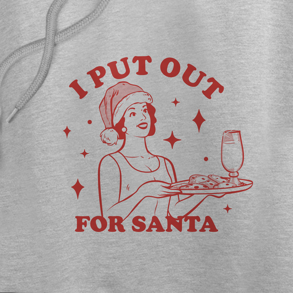 I Put Out for Santa Christmas Women's Sweatshirt and Cropped Hoodie Grey