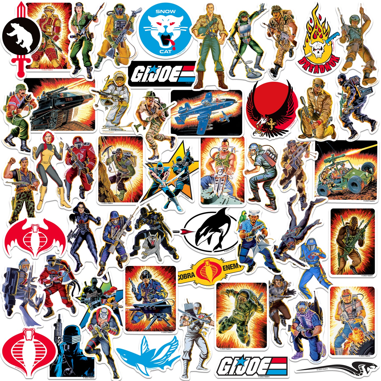 G.I. Joe Vinyl Stickers 50-Pack