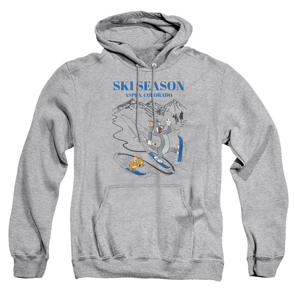 Tom and Jerry Ski Season in Aspen, Colorado Adult Hoodie and Crewneck Sweatshirt Grey