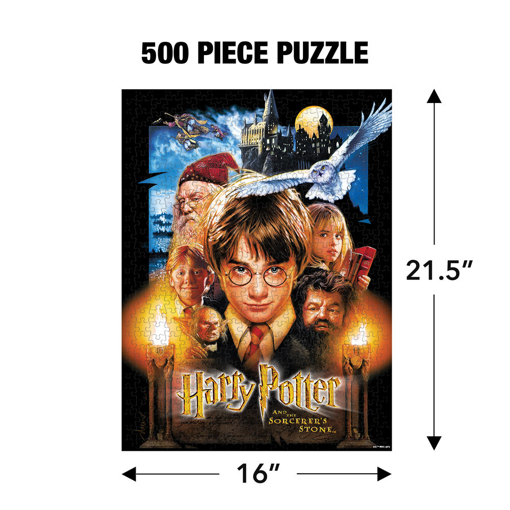 Harry Potter and The Sorcerer's Stone 500 Piece Jigsaw Puzzle for Adults, 16" L X 21.5" W