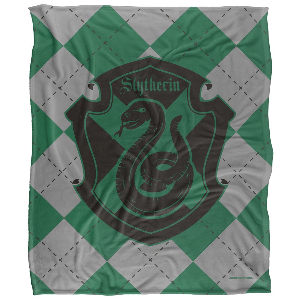 Slytherin Plaid Crest 50x60 Blanket