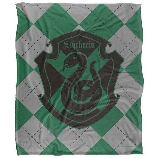 Slytherin Plaid Crest 50x60 Blanket