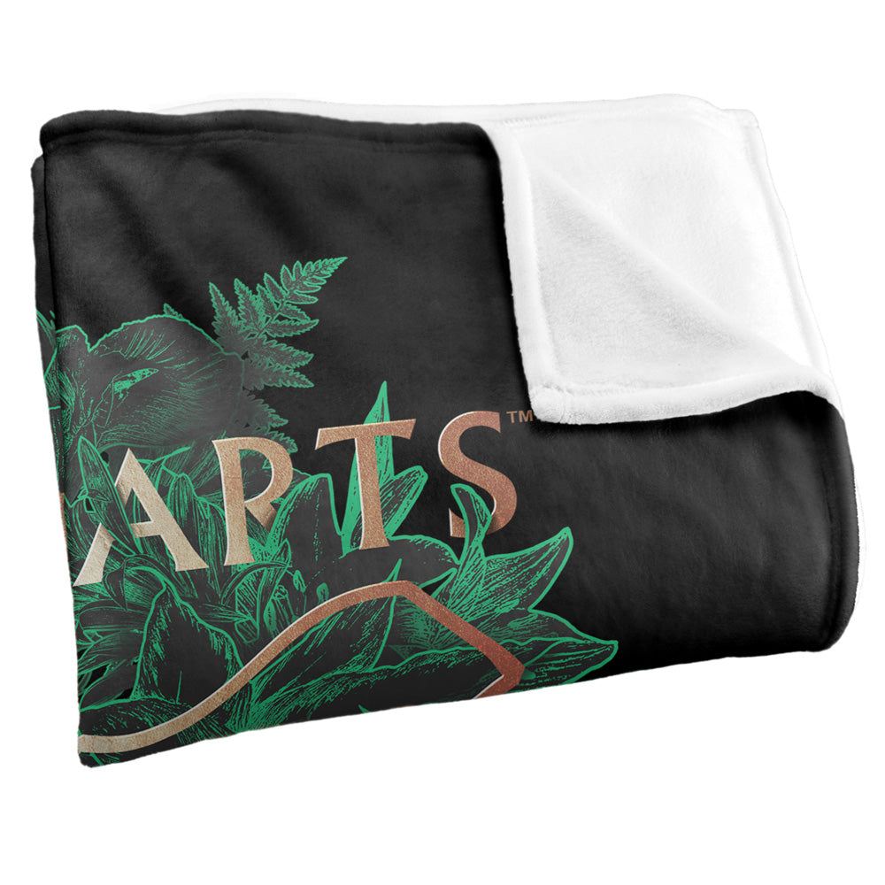 Gold Floral Crest 50x60 Blanket