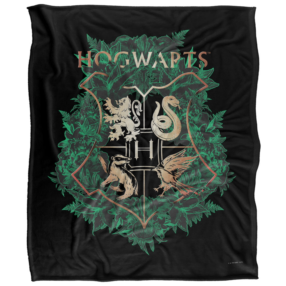 Gold Floral Crest 50x60 Blanket