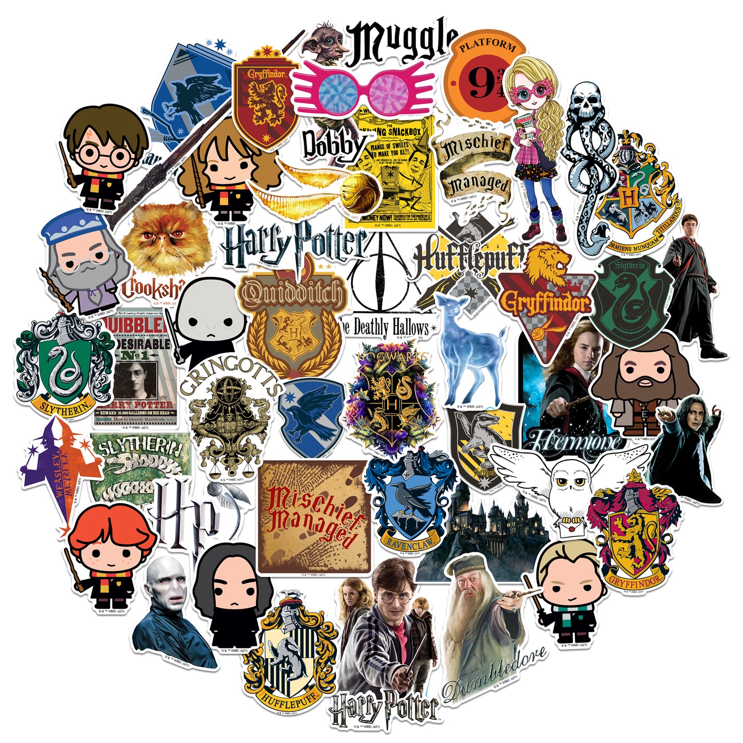 Harry Potter Holiday Gift Wrap + Stickers Bundles