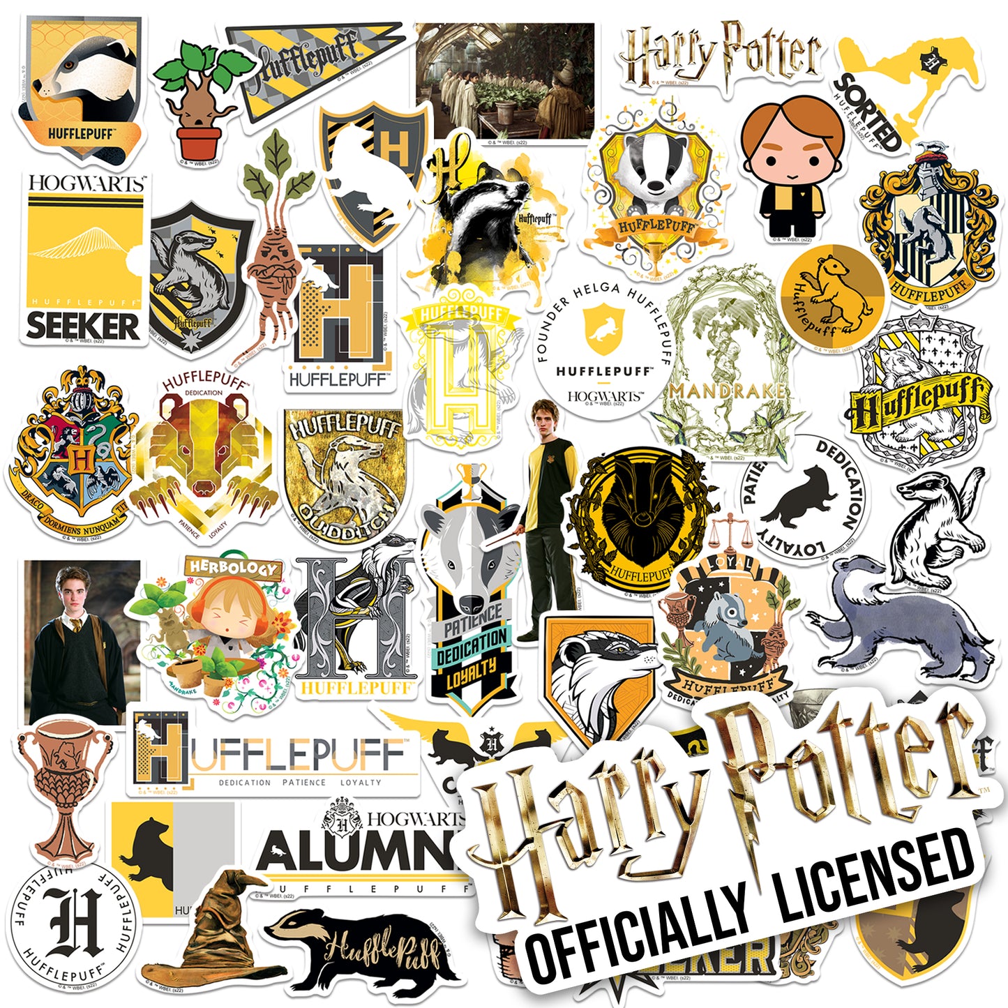 Hufflepuff Vinyl Stickers 50-Pack