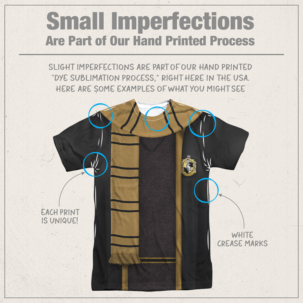 Harry Potter Hufflepuff Thin Scarf Double-Sided Adult Sublimated Costume Adult T Shirt