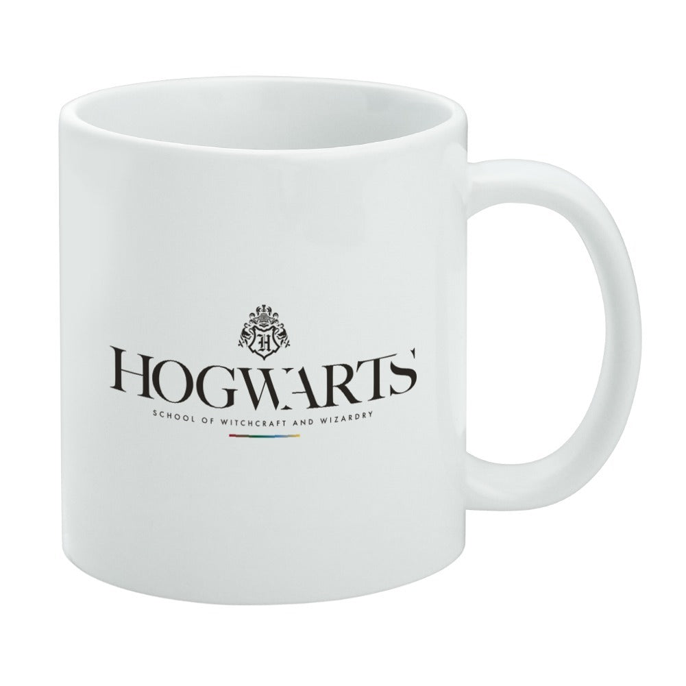 Harry Potter Hogwarts Modern Logo Ceramic Coffee Mug 11oz White