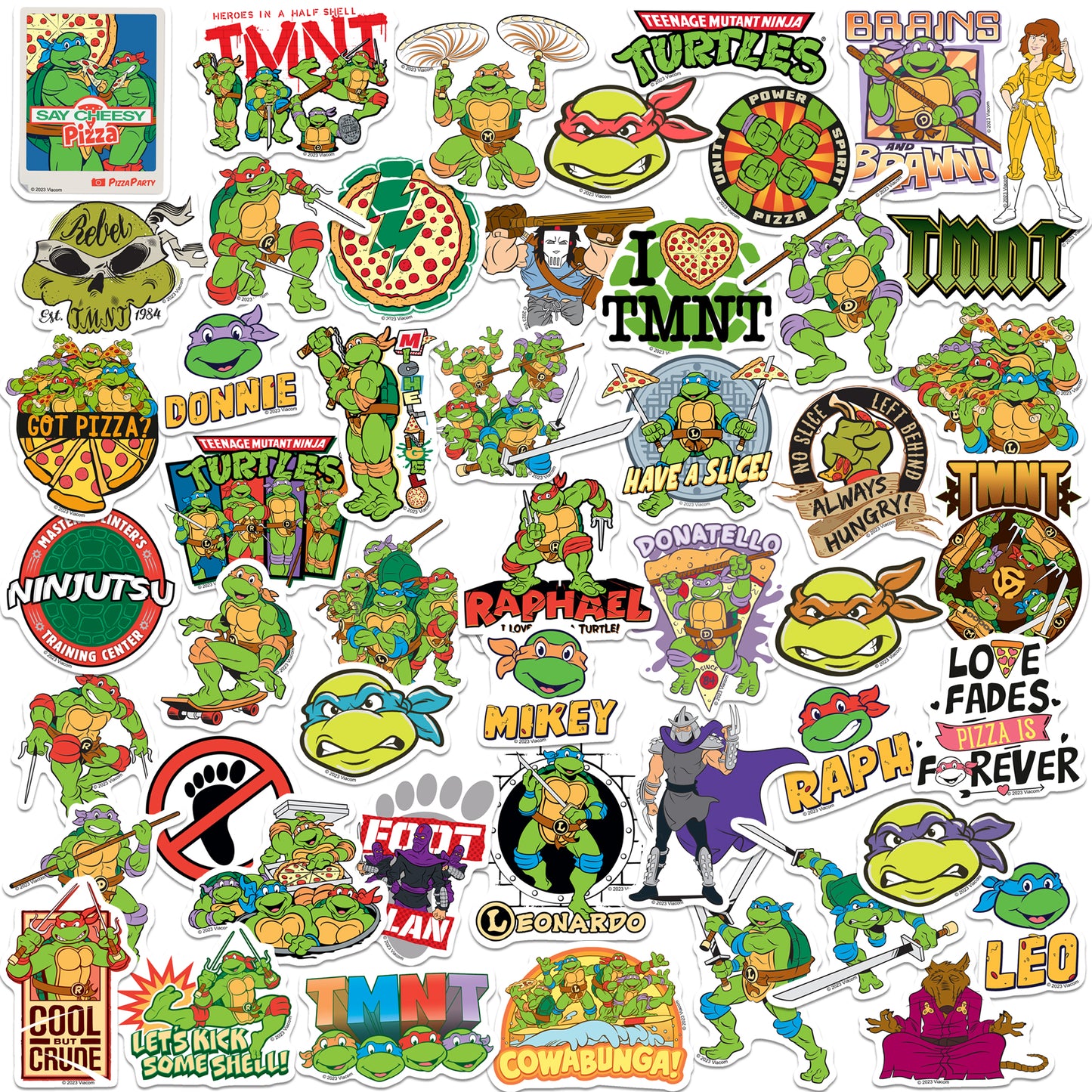 TMNT Variety Vinyl Stickers 50-Pack