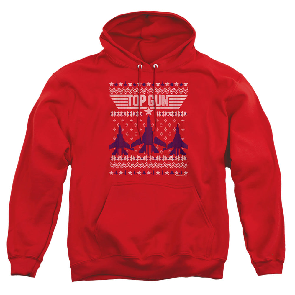 Top Gun Fighter Jet Ugly Christmas Sweater Adult Hoodie and Crewneck Sweatshirt Red
