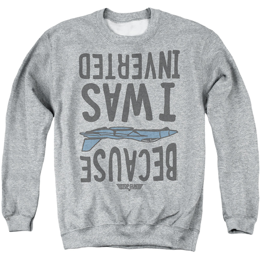 Top Gun Great Move Adult Crewneck Sweatshirt Athletic Heather