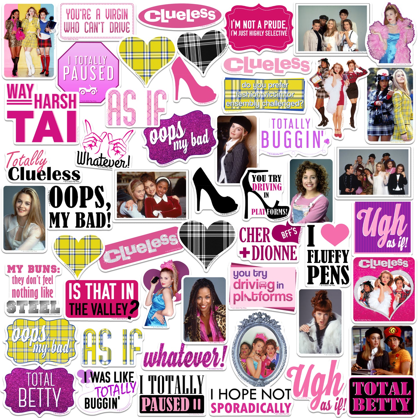 Clueless Vinyl Stickers 50-Pack