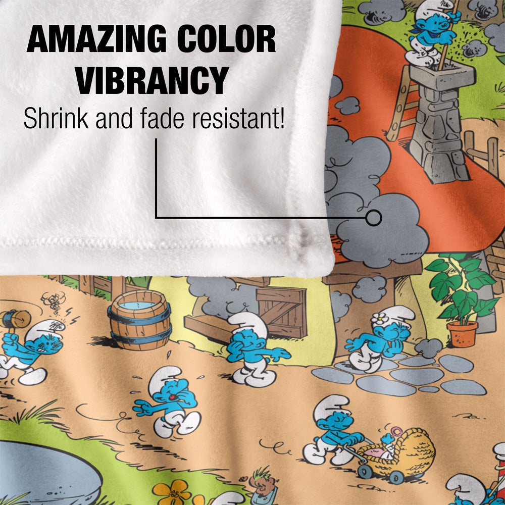 Smurf Village 50x60 Blanket