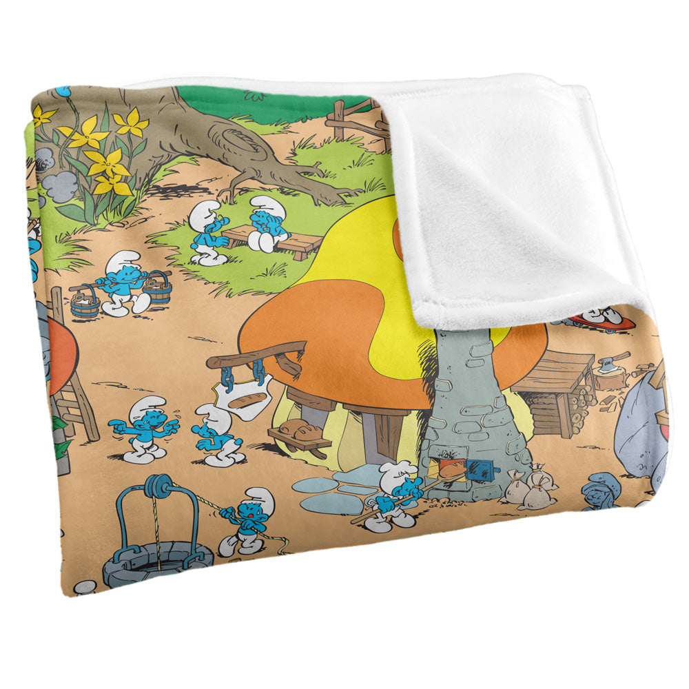 Smurf Village 50x60 Blanket