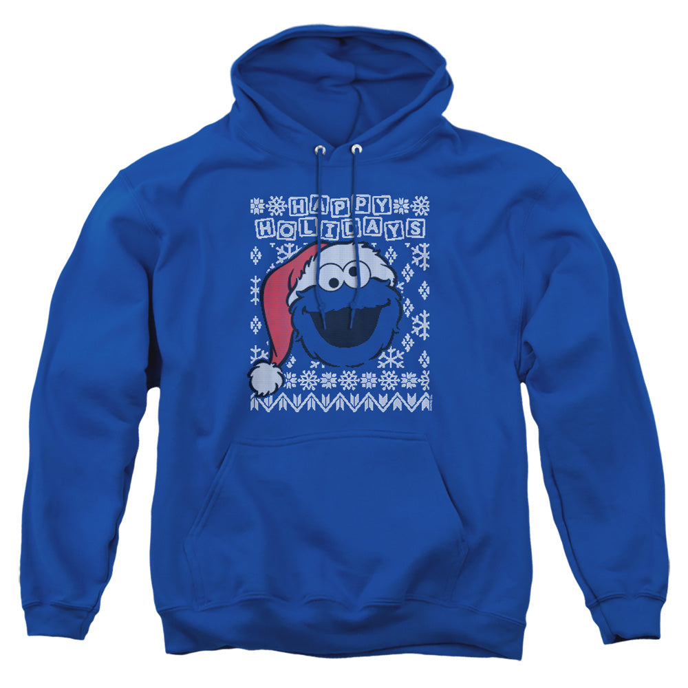 Sesame Street Cookie Monster Ugly Christmas Sweater Adult Hoodie and Crewneck Sweatshirt Blue
