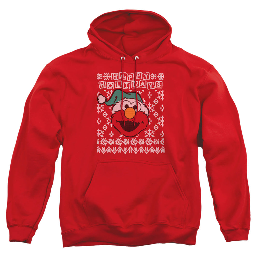 Sesame Street Elmo Ugly Christmas Sweater Adult Hoodie and Crewneck Sweatshirt Red