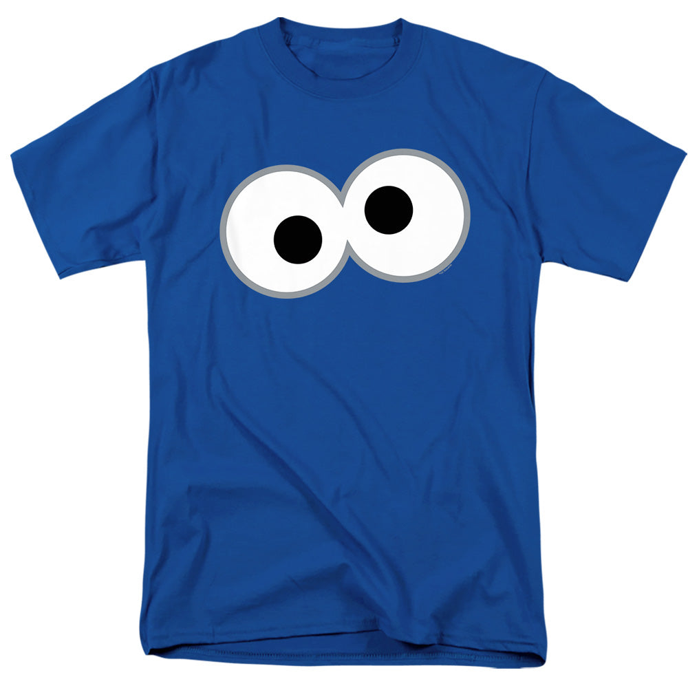 Sesame Street Cookie Monster Eyes Adult Unisex T Shirt Royal