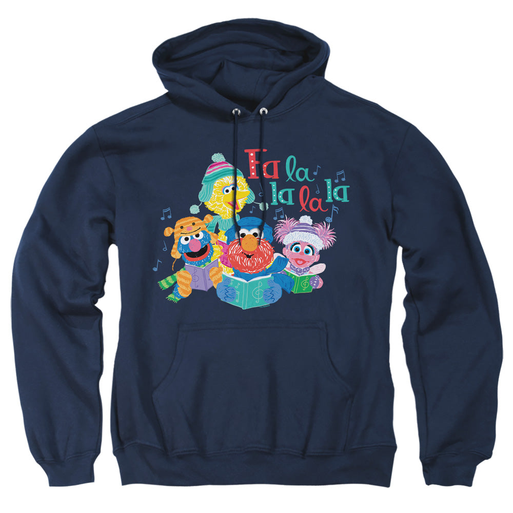 Sesame Street Fa La La La La Christmas Adult Hoodie and Crewneck Sweatshirt Navy