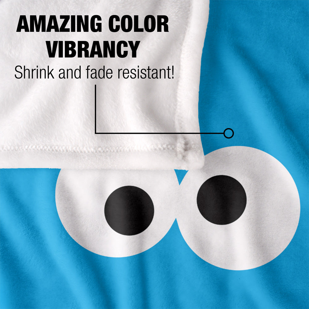 Cookie Monster Face 50x60 Blanket