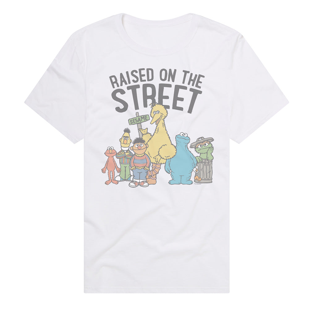 T-shirt Sesame Street Uomo Manica Lunga Nera - Kanji Eat Laugh Can Help Taglie S M L XL - Foto 4