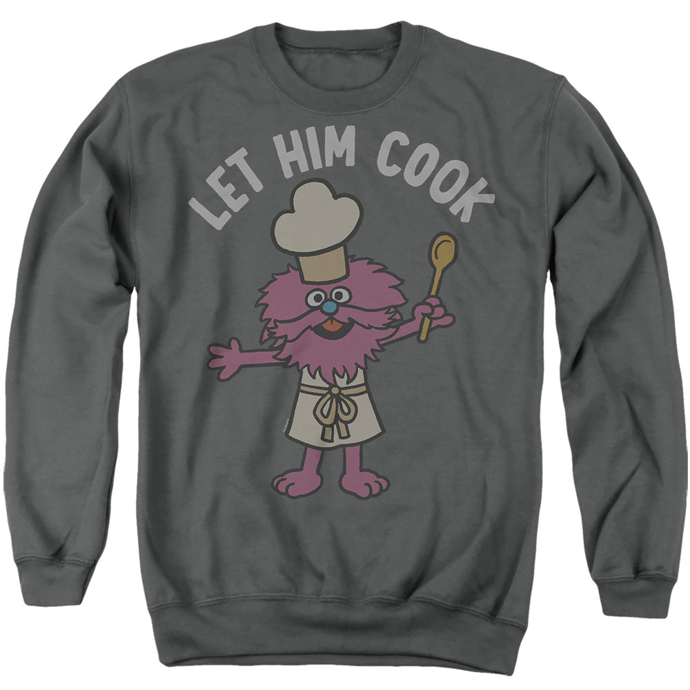 Sesame Street Gonger Let Him Cook T Shirt and Crewneck Charcoal