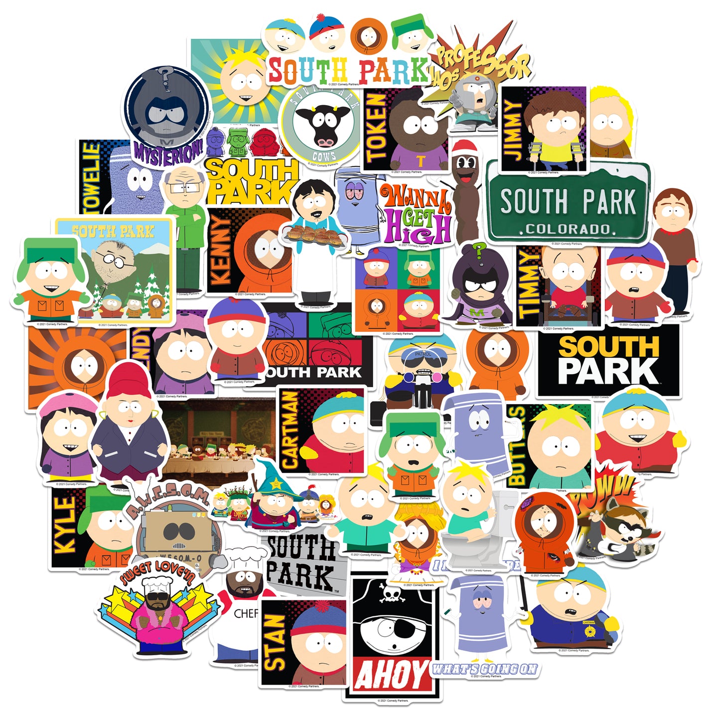 South Park Vinyl Stickers 50-Pack