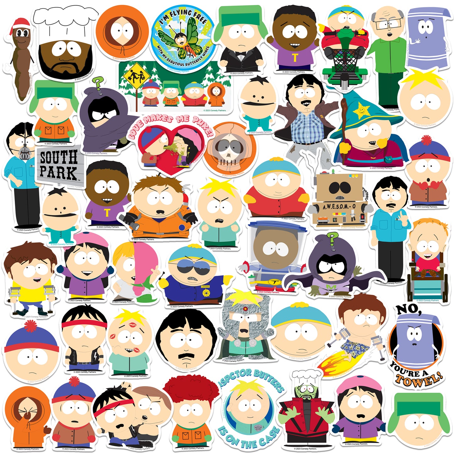 Characters Vinyl Stickers 50-Pack