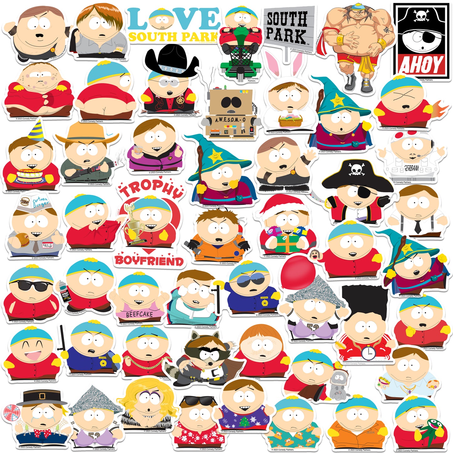 Cartman Vinyl Stickers 50-Pack