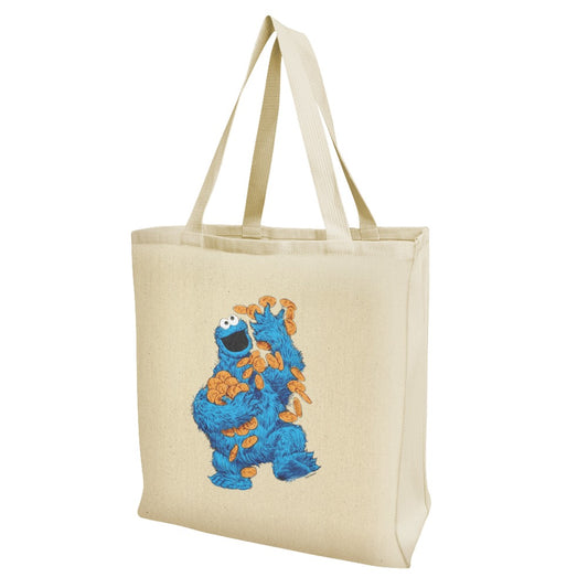 Sesame Street Vintage Cookie Monster Grocery Travel Reusable Tote Bag