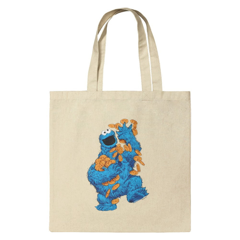 Sesame Street Vintage Cookie Monster Grocery Travel Reusable Tote Bag