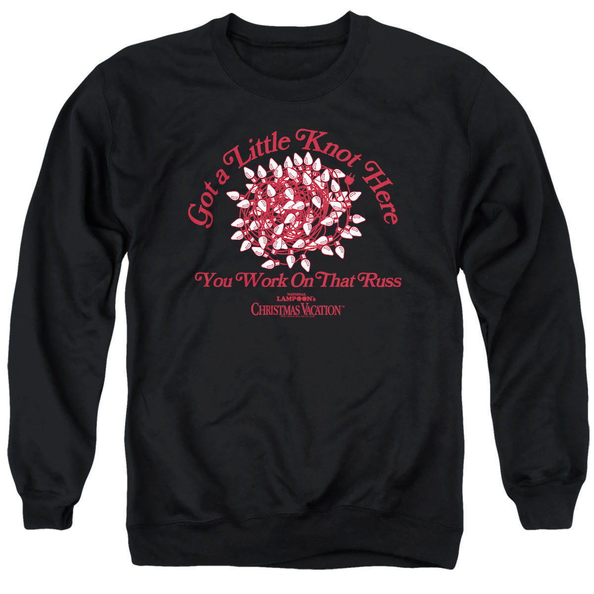 Christmas Vacation Got a Little Knot Here Adult Hoodie and Crewneck Sweatshirt Black
