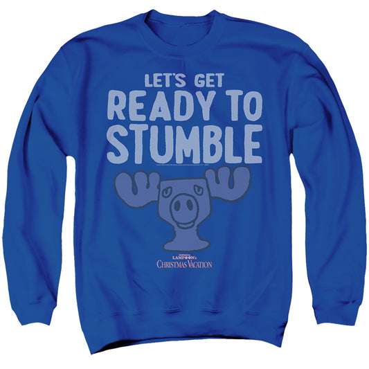 Ready to Stumble Elf Adult Crewneck Sweatshirt Blue