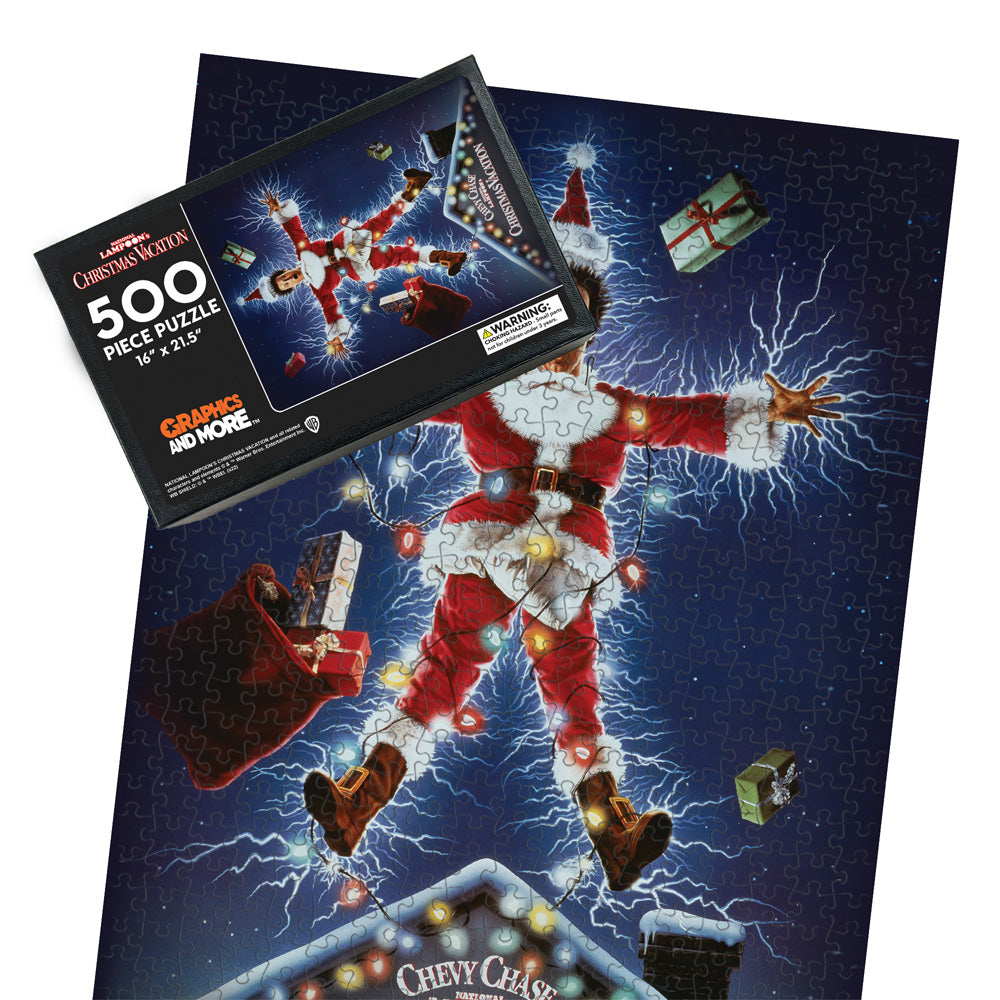 Christmas Vacation Electric Shock 500 Piece Jigsaw Puzzle for Adults, 16" L X 21.5" W